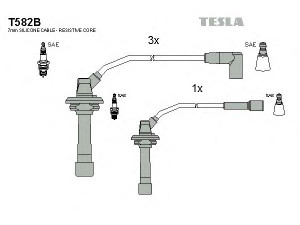 TESLA T582B uždegimo laido komplektas 
 Kibirkšties / kaitinamasis uždegimas -> Uždegimo laidai/jungtys