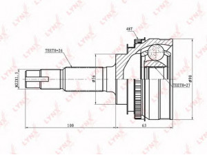 LYNXauto CO-7511A jungčių komplektas, kardaninis velenas
43410-20251, 43410-20680, 43410-32150