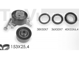 TREVI AUTOMOTIVE KD1283S1 paskirstymo diržo komplektas 
 Techninės priežiūros dalys -> Papildomas remontas