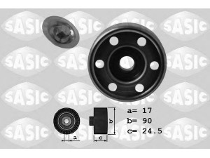 SASIC 1626167 kreipiantysis skriemulys, V formos rumbuotas diržas 
 Diržinė pavara -> V formos rumbuotas diržas/komplektas -> Laisvasis/kreipiamasis skriemulys
1660327010, 1660327011