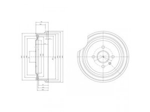 DELPHI BF367 stabdžių būgnas 
 Stabdžių sistema -> Būgninis stabdys -> Stabdžių būgnas
568063, 568066, 90495034, 24444064