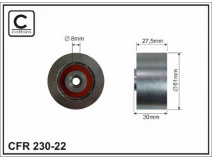 CAFFARO 230-22 kreipiantysis skriemulys, paskirstymo diržas 
 Diržinė pavara -> Paskirstymo diržas/komplektas -> Laisvasis/kreipiamasis skriemulys
71739801, 71739801, 24436052, 56 36 978