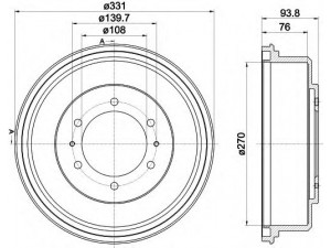 HELLA PAGID 8DT 355 302-611 stabdžių būgnas 
 Stabdžių sistema -> Būgninis stabdys -> Stabdžių būgnas
MB895470