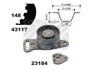 MAPCO 23119 paskirstymo diržo komplektas 
 Techninės priežiūros dalys -> Papildomas remontas
7701468162, 7701469824