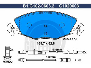 GALFER B1.G102-0603.2 stabdžių trinkelių rinkinys, diskinis stabdys 
 Techninės priežiūros dalys -> Papildomas remontas
4252 16, 4252 49, 4252 89