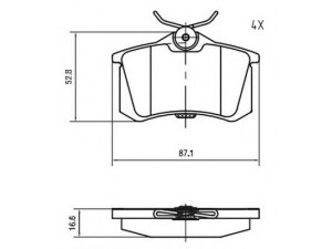 VEMA K601101 stabdžių trinkelių rinkinys, diskinis stabdys 
 Techninės priežiūros dalys -> Papildomas remontas
1H0698451D, 1H0698451G, 1J0698451