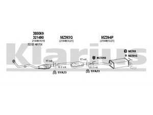 KLARIUS 600393U išmetimo sistema 
 Išmetimo sistema -> Išmetimo sistema, visa