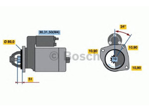 BOSCH 0 001 368 078 starteris 
 Elektros įranga -> Starterio sistema -> Starteris