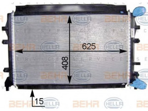 HELLA 8MK 376 910-161 radiatorius, variklio aušinimas 
 Aušinimo sistema -> Radiatorius/alyvos aušintuvas -> Radiatorius/dalys
1KD 121 251 A