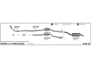 IMASAF 525000318 išmetimo sistema 
 Išmetimo sistema -> Išmetimo sistema, visa