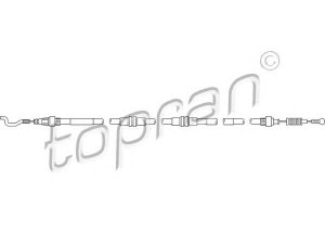 TOPRAN 112 146 trosas, darbinis stabdys 
 Stabdžių sistema -> Valdymo svirtys/trosai
7H0 609 701D