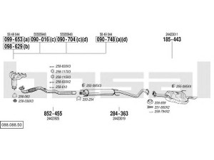 BOSAL 088.088.50 išmetimo sistema 
 Išmetimo sistema -> Išmetimo sistema, visa