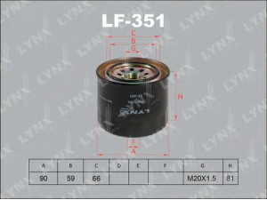 LYNXauto LF-351 kuro filtras 
 Techninės priežiūros dalys -> Papildomas remontas
23303-87304-000, ME006066, ME016872