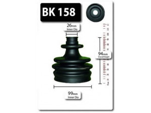SHAFTEC BK158 gofruotoji membrana, kardaninis velenas 
 Ratų pavara -> Gofruotoji membrana