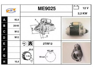 SNRA ME9025 starteris 
 Elektros įranga -> Starterio sistema -> Starteris