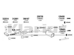 KLARIUS 631398E išmetimo sistema 
 Išmetimo sistema -> Išmetimo sistema, visa