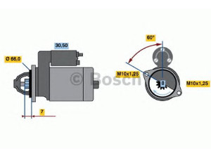 BOSCH 0 986 020 501 starteris 
 Elektros įranga -> Starterio sistema -> Starteris
M 001 T 76481, M 001 T 79581, M 1 T 76481