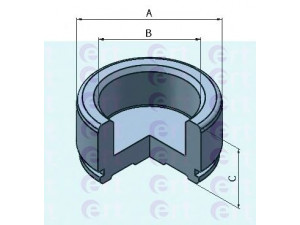 ERT 151025-C stūmoklis, stabdžių apkaba 
 Stabdžių sistema -> Stabdžių matuoklis -> Stabdžių dalys