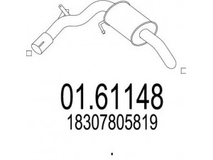 MTS 01.61148 galinis duslintuvas 
 Išmetimo sistema -> Duslintuvas
18307805819