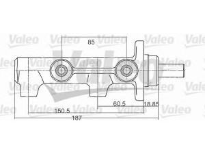 VALEO 350712 pagrindinis cilindras, stabdžiai 
 Stabdžių sistema -> Pagrindinis stabdžių cilindras
7700723303, 7700799541, 7701205132