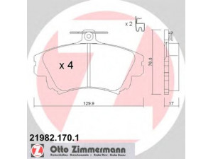 ZIMMERMANN 21982.170.1 stabdžių trinkelių rinkinys, diskinis stabdys 
 Techninės priežiūros dalys -> Papildomas remontas
M850976, MR527656, MR955351, MZ690339