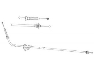 KAWE BW02134 trosas, stovėjimo stabdys 
 Stabdžių sistema -> Valdymo svirtys/trosai
34406777400, 34411514215