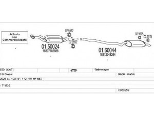 MTS C050258009065 išmetimo sistema 
 Išmetimo sistema -> Išmetimo sistema, visa
