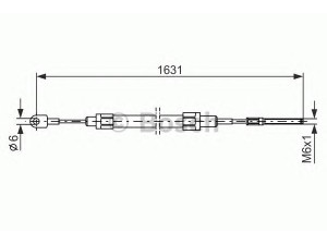 BOSCH 1 987 477 067 trosas, stovėjimo stabdys 
 Stabdžių sistema -> Valdymo svirtys/trosai
34 41 1 160 134