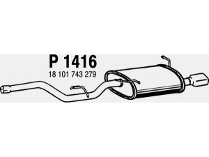 FENNO P1416 galinis duslintuvas 
 Išmetimo sistema -> Duslintuvas
18101743279