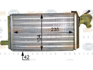 HELLA 8FH 351 311-351 šilumokaitis, salono šildymas 
 Šildymas / vėdinimas -> Šilumokaitis
631 835 00 01, A 631 835 00 01