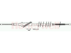 BENDIX 431203B trosas, stovėjimo stabdys 
 Stabdžių sistema -> Valdymo svirtys/trosai
483458