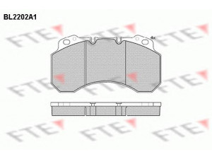 FTE BL2202A1 stabdžių trinkelių rinkinys, diskinis stabdys 
 Techninės priežiūros dalys -> Papildomas remontas
06903006-0, 683 214 45, 683 215 83