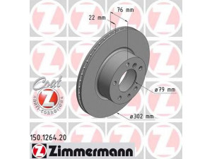ZIMMERMANN 150.1264.20 stabdžių diskas 
 Dviratė transporto priemonės -> Stabdžių sistema -> Stabdžių diskai / priedai
3411 1 157 503, 3411 1 158 040