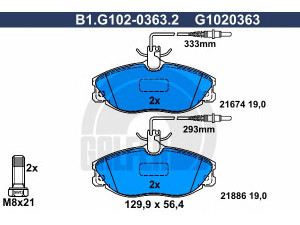 GALFER B1.G102-0363.2 stabdžių trinkelių rinkinys, diskinis stabdys 
 Techninės priežiūros dalys -> Papildomas remontas
4251 44, 4251 32, 4251 43, 4251 60