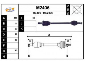 SNRA M2406 kardaninis velenas 
 Ratų pavara -> Kardaninis velenas
6393500710