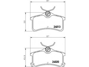 HELLA 8DB 355 011-511 stabdžių trinkelių rinkinys, diskinis stabdys 
 Techninės priežiūros dalys -> Papildomas remontas
0446602010, 0446602060, 0446620130