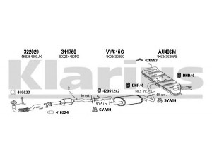 KLARIUS 940596U išmetimo sistema