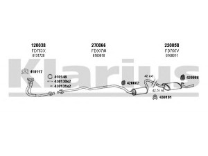 KLARIUS 361343E išmetimo sistema 
 Išmetimo sistema -> Išmetimo sistema, visa
