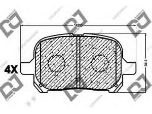 DJ PARTS BP1001 stabdžių trinkelių rinkinys, diskinis stabdys 
 Techninės priežiūros dalys -> Papildomas remontas
AY040-TY051, AY040TY051, 04465-20550