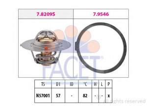 FACET 7.8209 termostatas, aušinimo skystis 
 Aušinimo sistema -> Termostatas/tarpiklis -> Thermostat