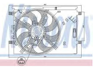 NISSENS 85564 ventiliatorius, radiatoriaus 
 Aušinimo sistema -> Oro aušinimas
55701410