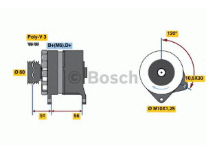BOSCH 0 120 488 274 kintamosios srovės generatorius 
 Elektros įranga -> Kint. sr. generatorius/dalys -> Kintamosios srovės generatorius