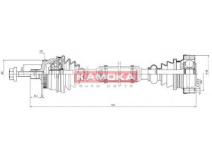 KAMOKA VW1138922A kardaninis velenas 
 Ratų pavara -> Kardaninis velenas
8D0407272CL, 8D0407272DJ, 8D0407272CL