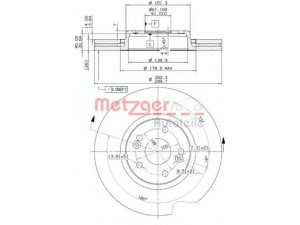 METZGER 24827 V stabdžių diskas 
 Stabdžių sistema -> Diskinis stabdys -> Stabdžių diskas
7701206614, 8200007122, 8486683