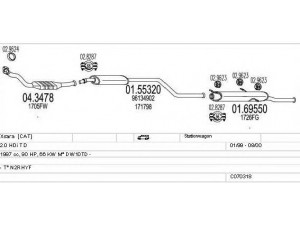 MTS C070318001264 išmetimo sistema 
 Išmetimo sistema -> Išmetimo sistema, visa
