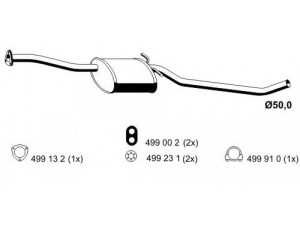 ERNST 024044 vidurinis duslintuvas 
 Išmetimo sistema -> Duslintuvas
8 52 105, 8 52 823, 8 52 825, 8 52 827