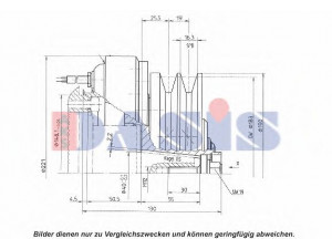 AKS DASIS 851131N magnetinė sankaba, oro kondicionieriaus kompresorius