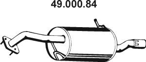 EBERSPÄCHER 49.000.84 galinis duslintuvas 
 Išmetimo sistema -> Duslintuvas
FP33-40-100C