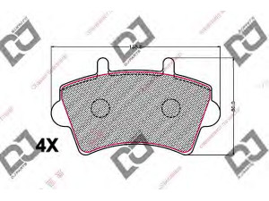 DJ PARTS BP2177 stabdžių trinkelių rinkinys, diskinis stabdys 
 Techninės priežiūros dalys -> Papildomas remontas
4106000QAD, 7701207339, 1605980