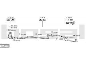 BOSAL 032.990.10 išmetimo sistema 
 Išmetimo sistema -> Išmetimo sistema, visa
